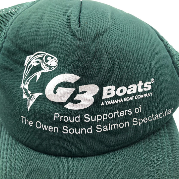 G3 BOATS logo print mesh cap, one size fits all unclear green type Vintage Second Hand