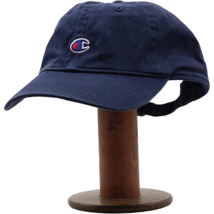 Champion Baseball Cap Free Size cotton navy blue type Vintage Second Hand