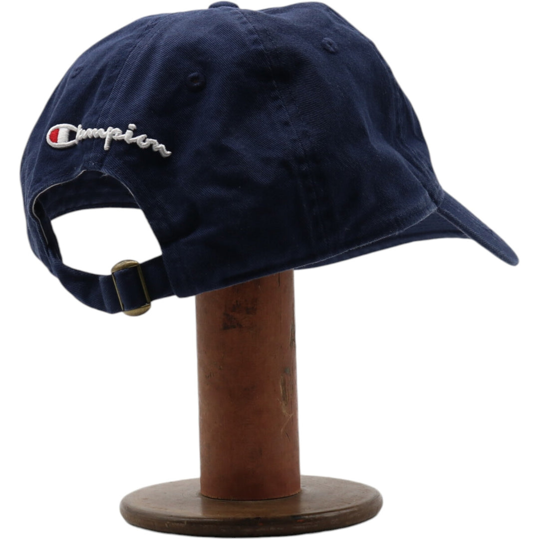 Champion Baseball Cap Free Size cotton navy blue type Vintage Second Hand