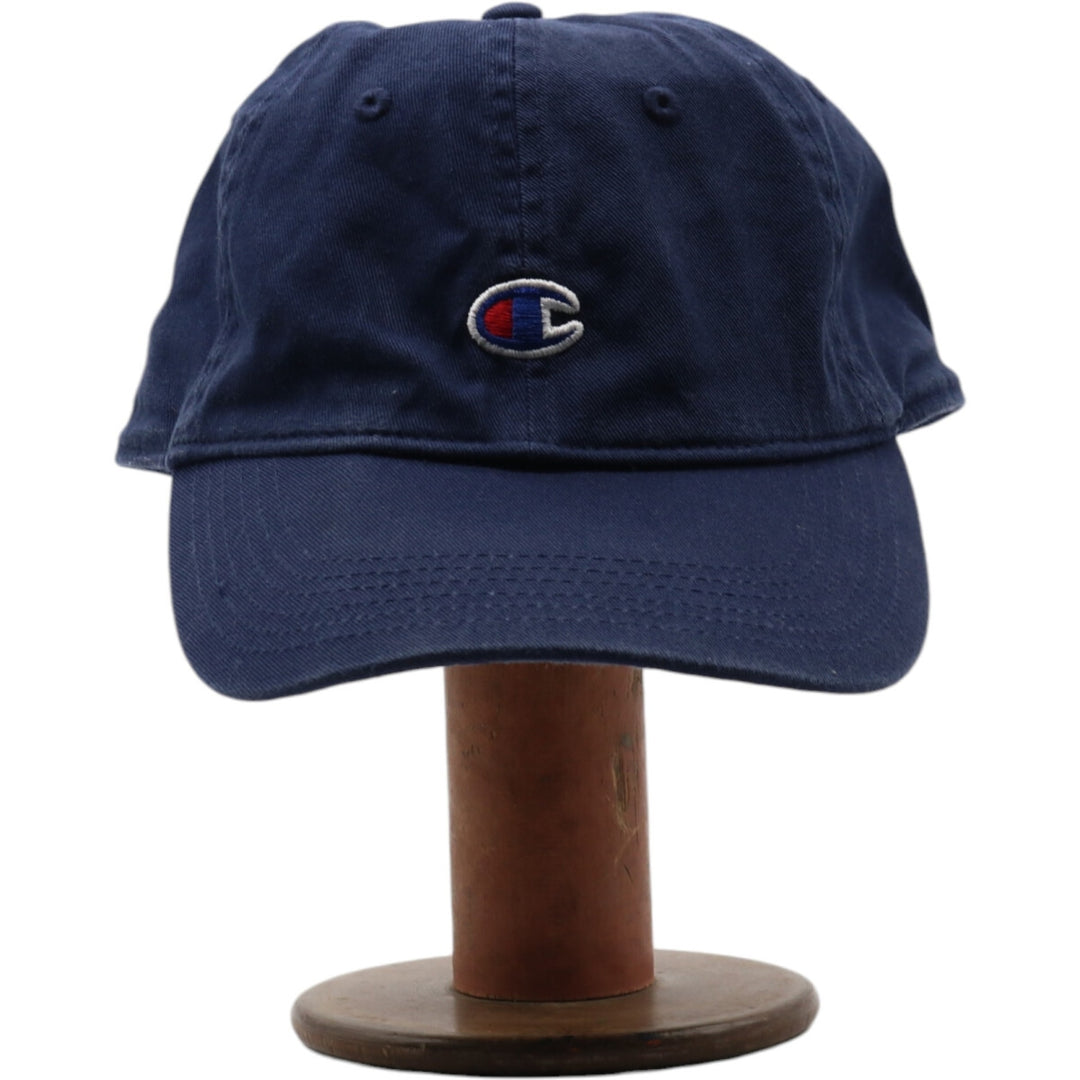 Champion Baseball Cap Free Size cotton navy blue type Vintage Second Hand
