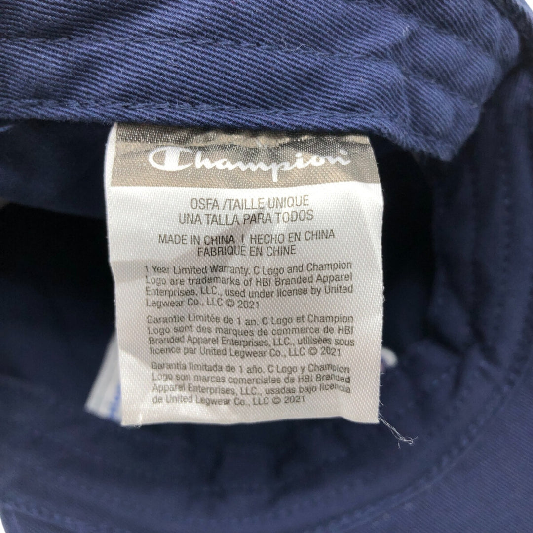 Champion Baseball Cap Free Size cotton navy blue type Vintage Second Hand