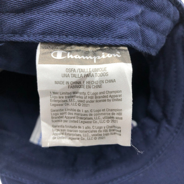 Champion Baseball Cap Free Size cotton navy blue type Vintage Second Hand