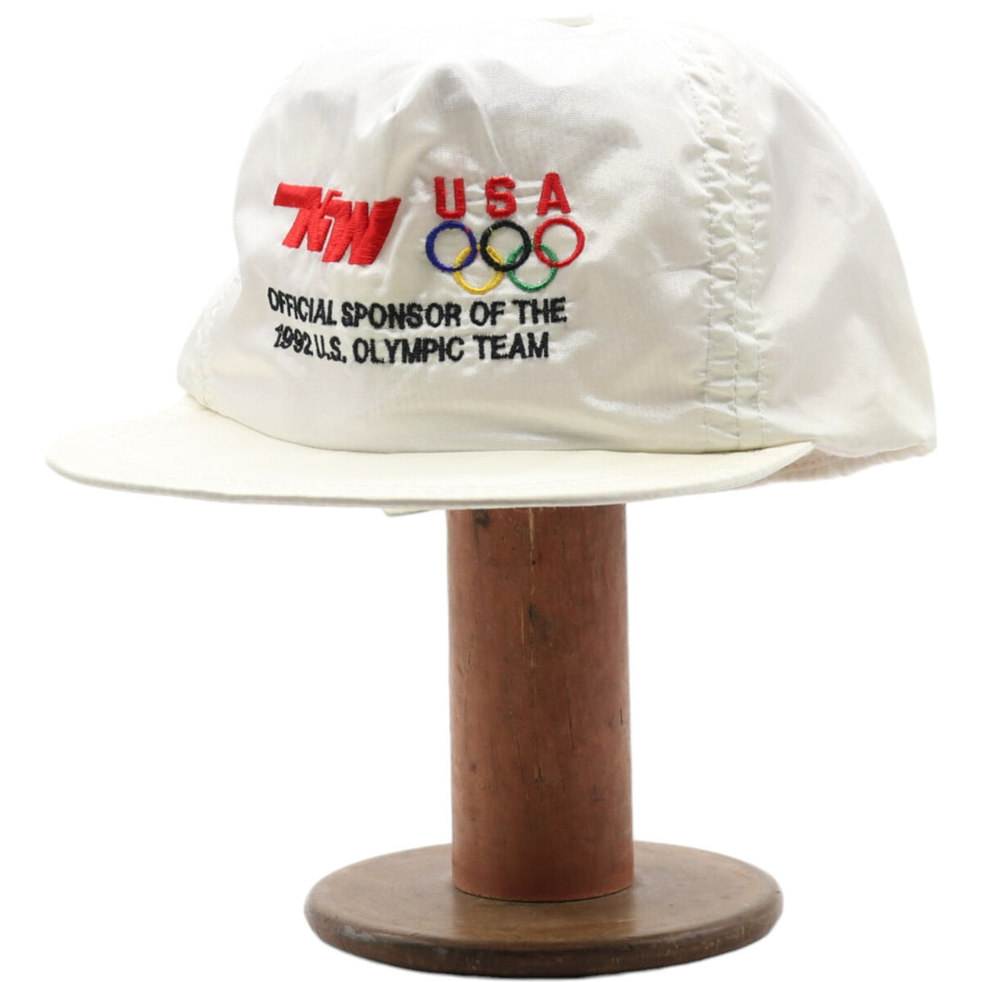 90'S NW Olympics USA Team 1992 6 Panel Cap Made in USA Free Size Vintage unknown white type Vintage Second Hand