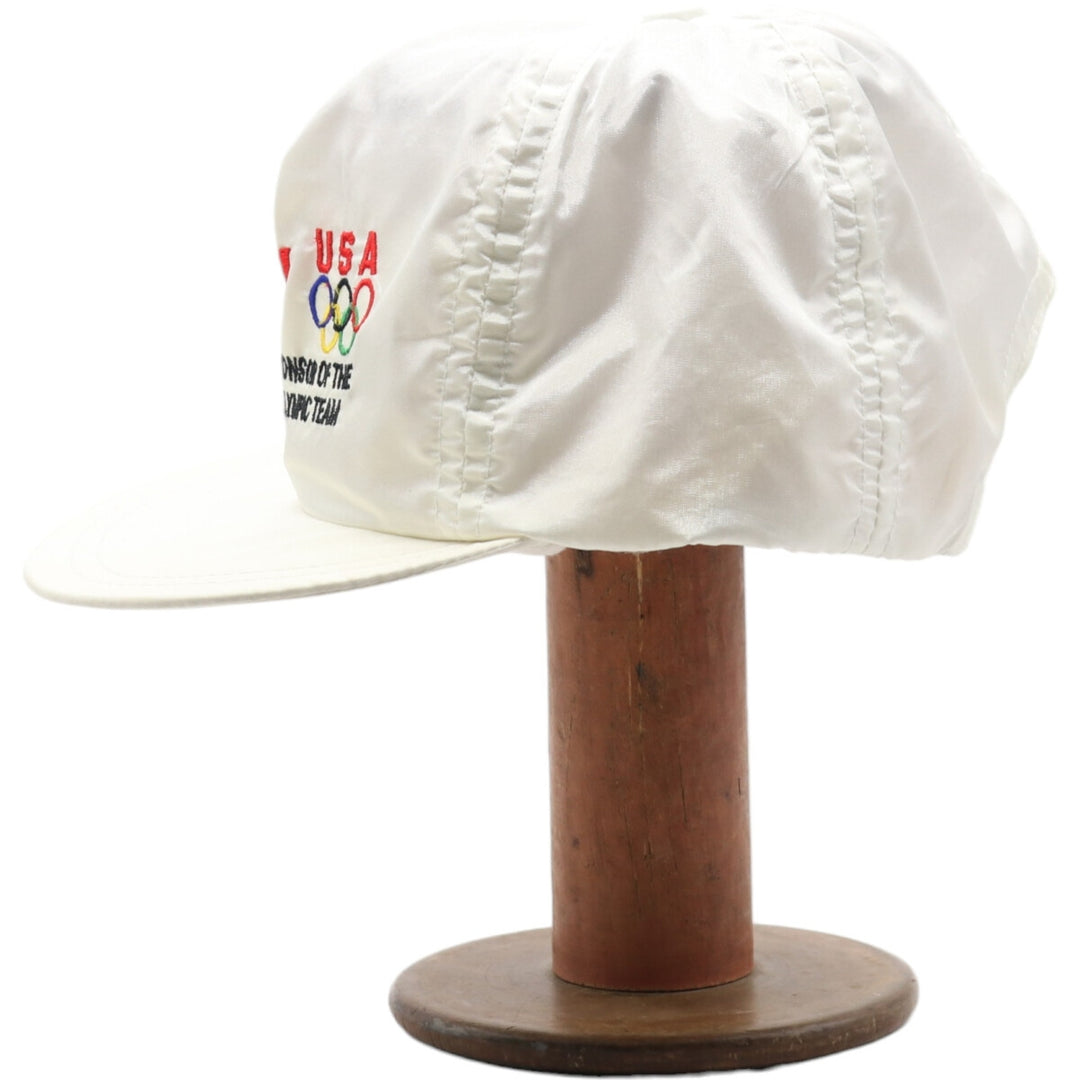 90'S NW Olympics USA Team 1992 6 Panel Cap Made in USA Free Size Vintage unknown white type Vintage Second Hand