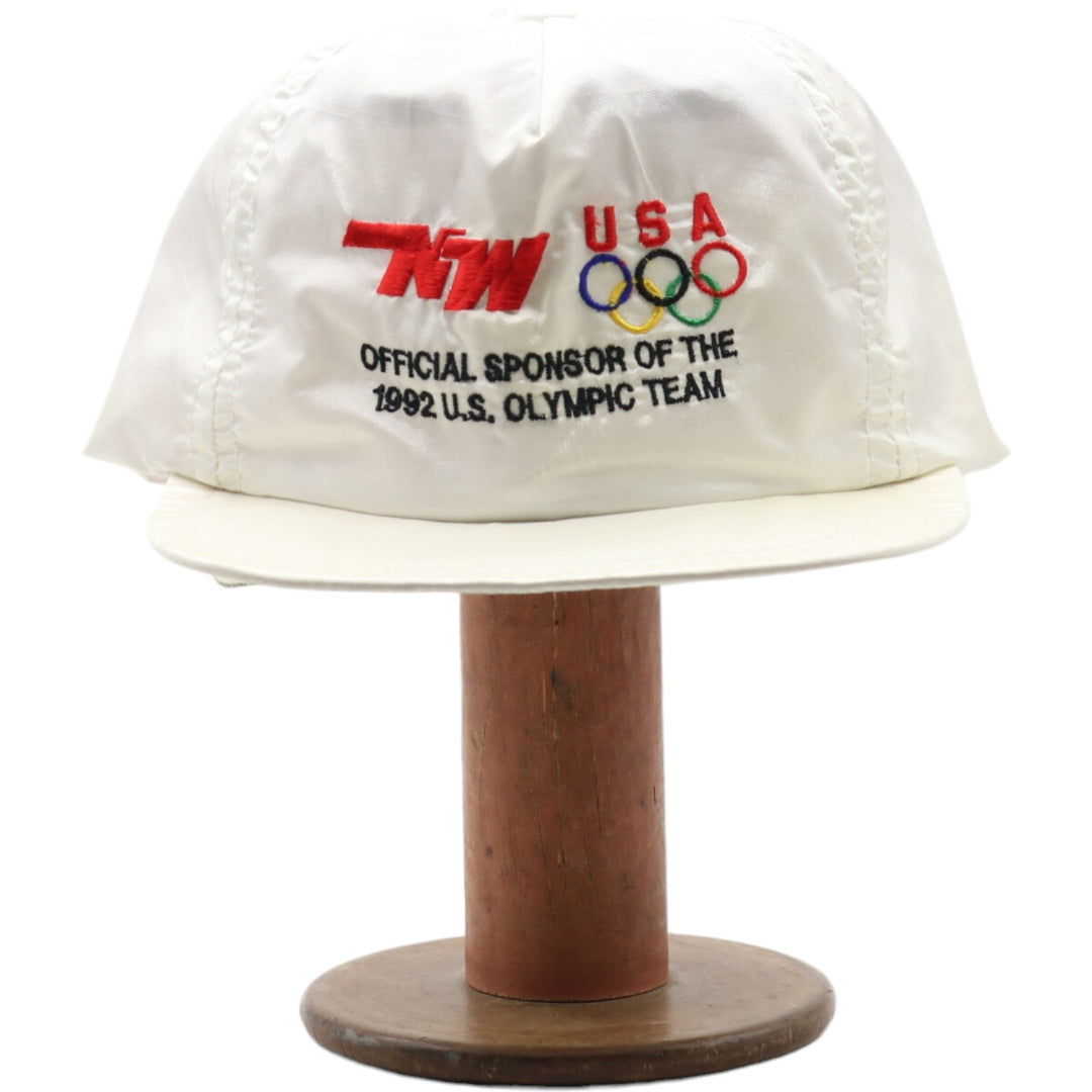 90'S NW Olympics USA Team 1992 6 Panel Cap Made in USA Free Size Vintage unknown white type Vintage Second Hand