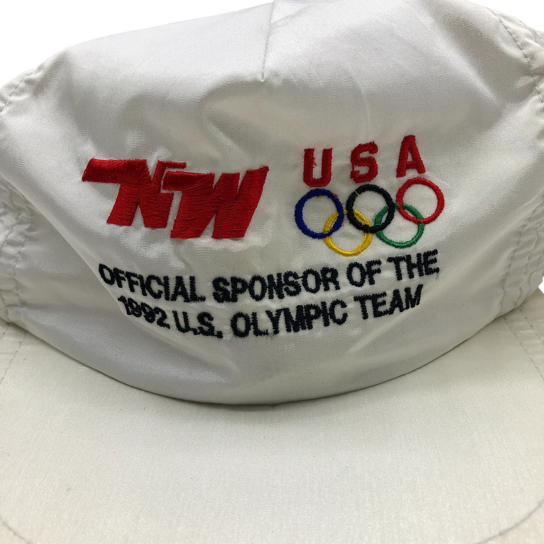90'S NW Olympics USA Team 1992 6 Panel Cap Made in USA Free Size Vintage unknown white type Vintage Second Hand