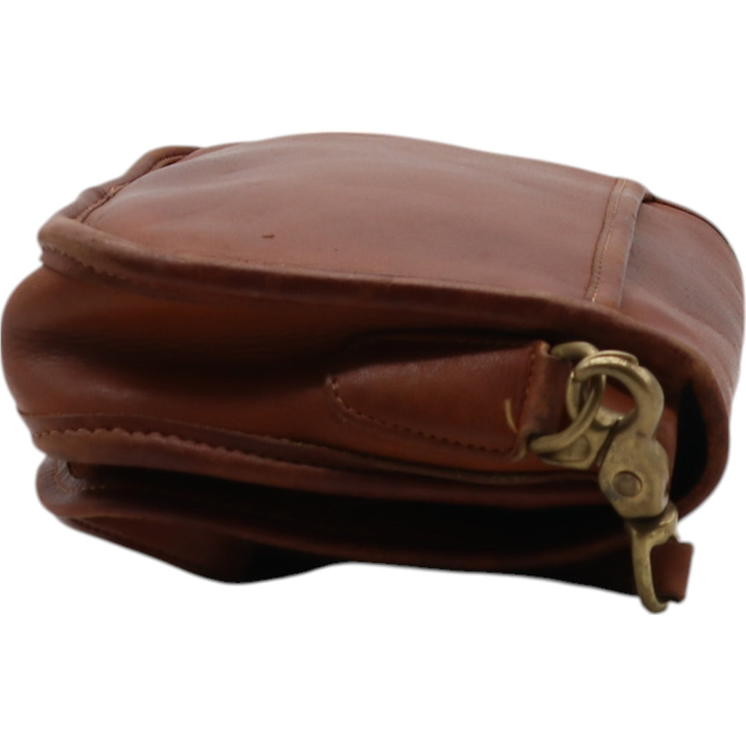 Vintage 1980'S Coach Old Coach Turnlock Shoulder Bag, Made in USA genuine leather brown type Vintage Second Hand