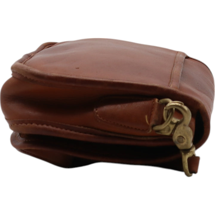 Vintage 1980'S Coach Old Coach Turnlock Shoulder Bag, Made in USA genuine leather brown type Vintage Second Hand