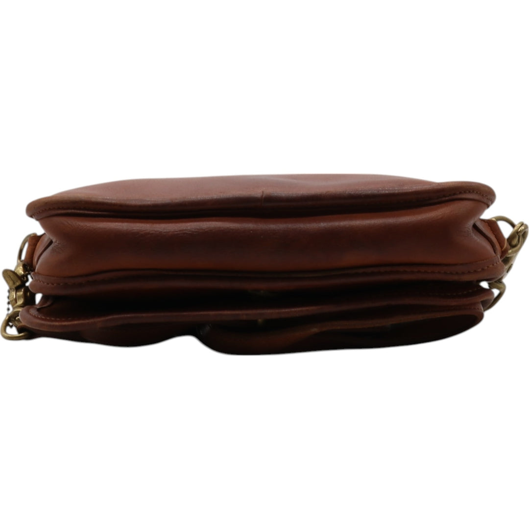 Vintage 1980'S Coach Old Coach Turnlock Shoulder Bag, Made in USA genuine leather brown type Vintage Second Hand