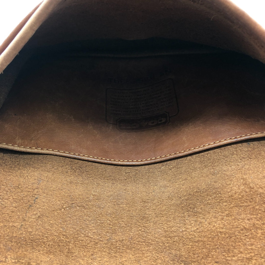 Vintage 1980'S Coach Old Coach Turnlock Shoulder Bag, Made in USA genuine leather brown type Vintage Second Hand