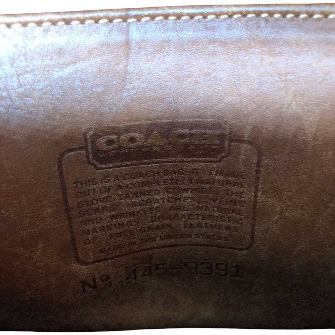 Vintage 1980'S Coach Old Coach Turnlock Shoulder Bag, Made in USA genuine leather brown type Vintage Second Hand