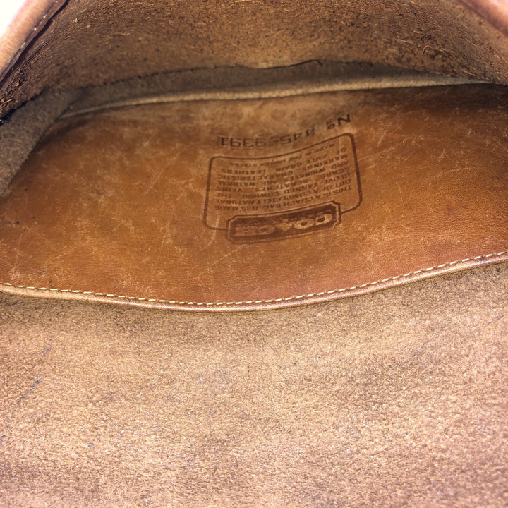 Vintage 1980'S Coach Old Coach Turnlock Shoulder Bag, Made in USA genuine leather brown type Vintage Second Hand