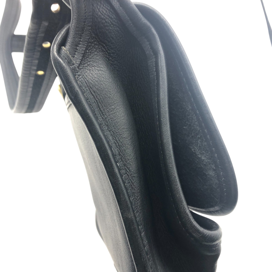 90'S Coach Old Coach Turnlock Shoulder Bag, Vintage, Made in USA genuine leather black type Vintage Second Hand