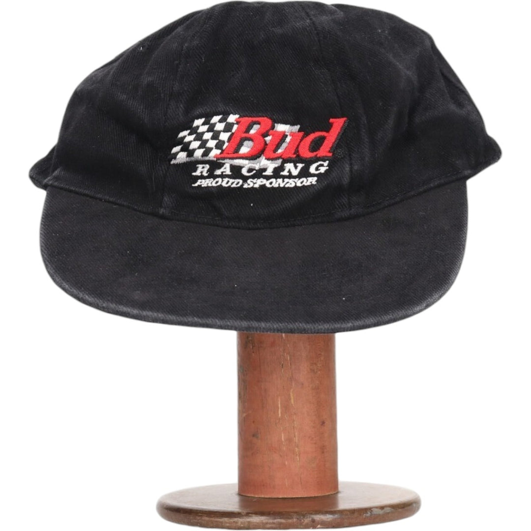 BUD RACING Advertising Racing Cap Free Size cotton black type Vintage Second Hand