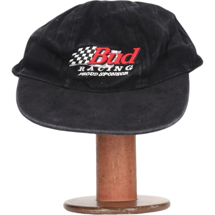 BUD RACING Advertising Racing Cap Free Size cotton black type Vintage Second Hand