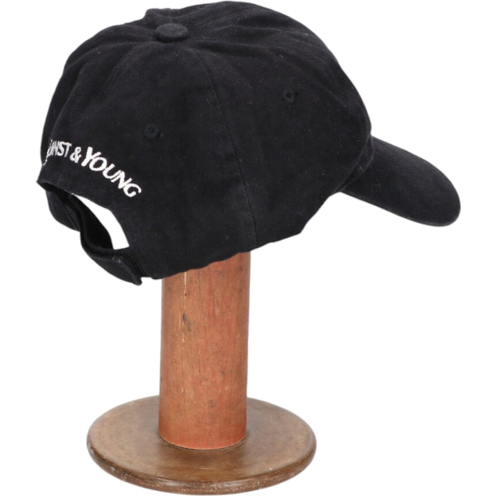 ERNST AND YOUNG Advertising Baseball Cap Free Size cotton black type Vintage Second Hand