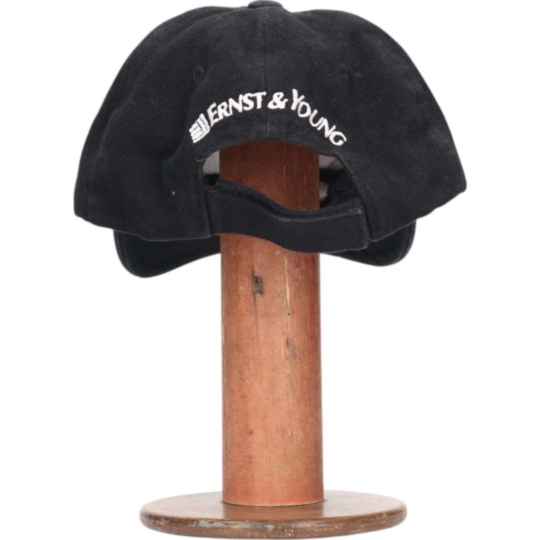 ERNST AND YOUNG Advertising Baseball Cap Free Size cotton black type Vintage Second Hand