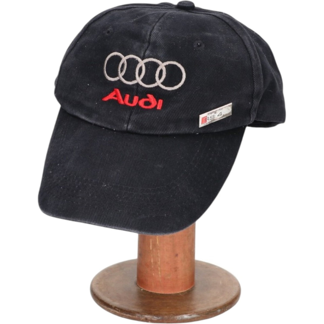 AUDI Audi badge advertising baseball cap, one size fits all unclear black type Vintage Second Hand