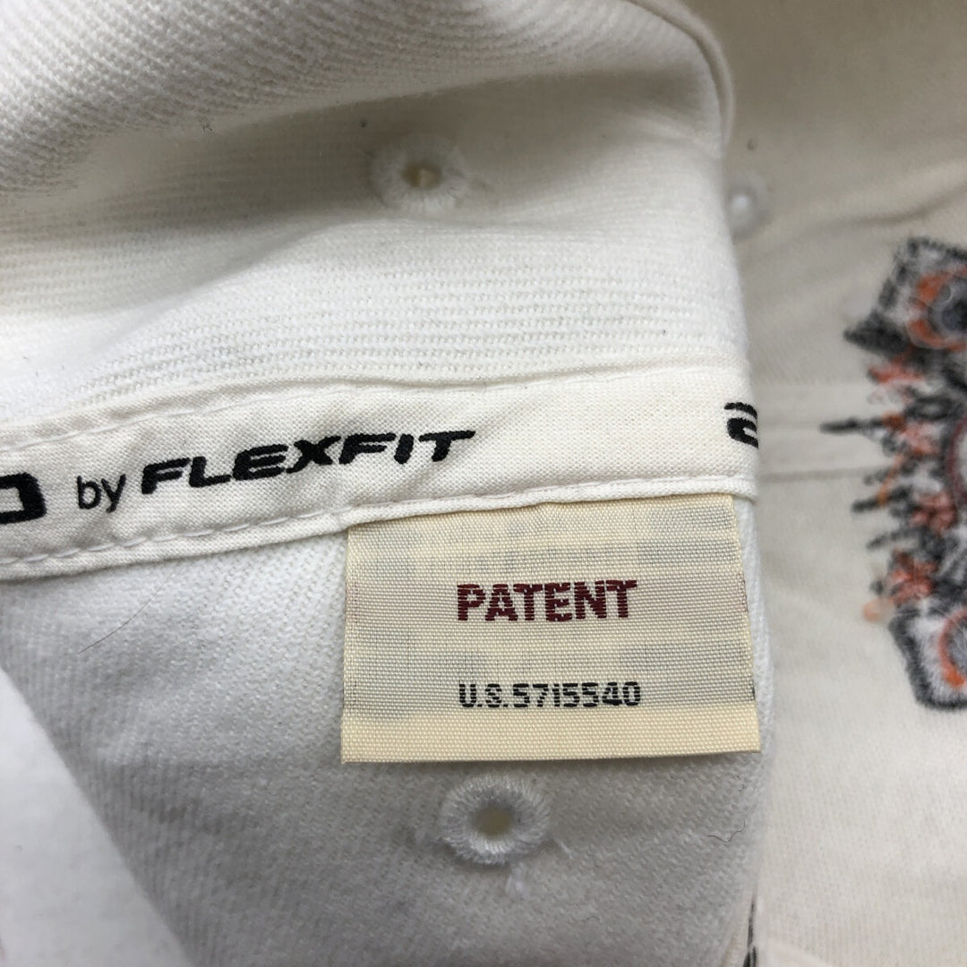 00'S FLEX FIT Flexfit Baseball Cap (One Size Fits All) acrylic white type Vintage Second Hand