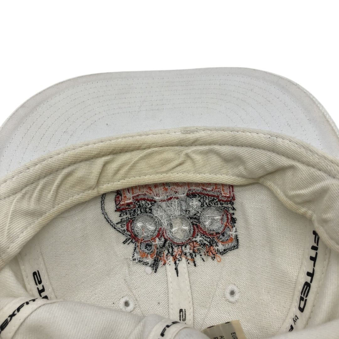 00'S FLEX FIT Flexfit Baseball Cap (One Size Fits All) acrylic white type Vintage Second Hand