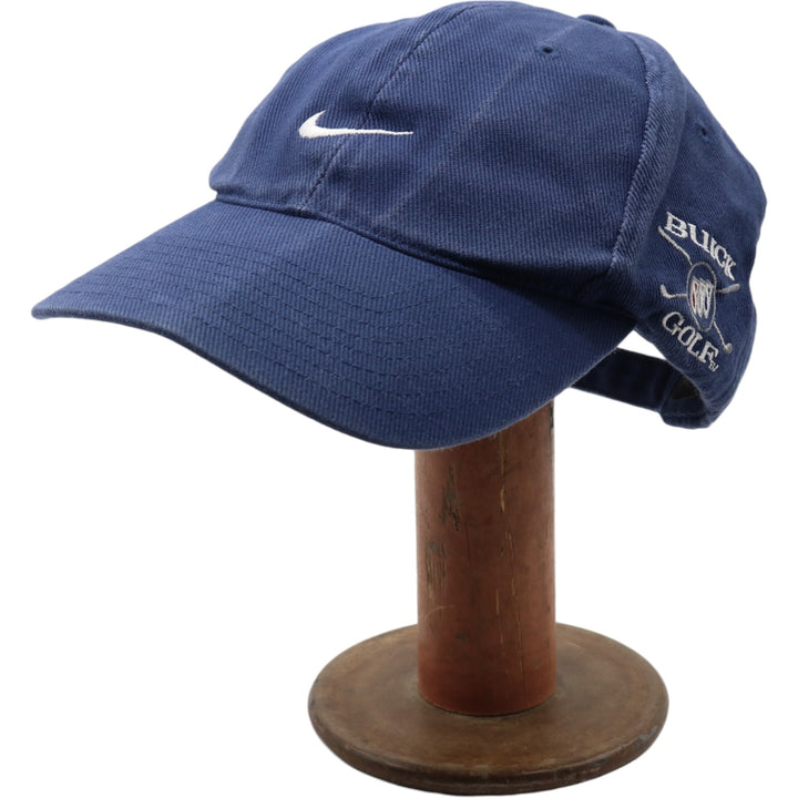 00'S Nike Tiger Woods Buick Golf Baseball Cap Free Size cotton navy blue type Vintage Second Hand