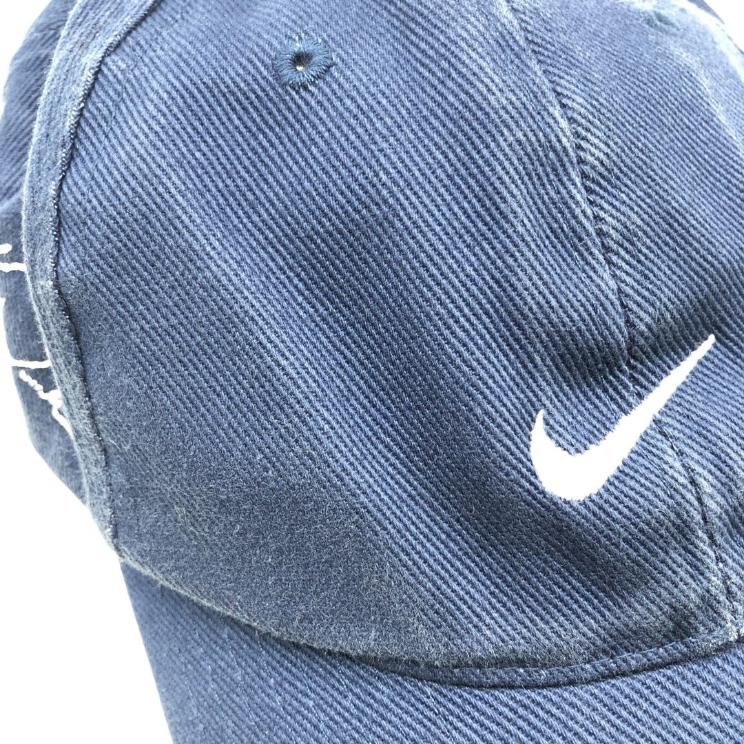00'S Nike Tiger Woods Buick Golf Baseball Cap Free Size cotton navy blue type Vintage Second Hand