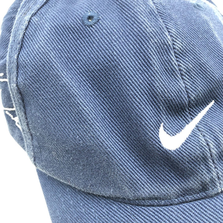 00'S Nike Tiger Woods Buick Golf Baseball Cap Free Size cotton navy blue type Vintage Second Hand