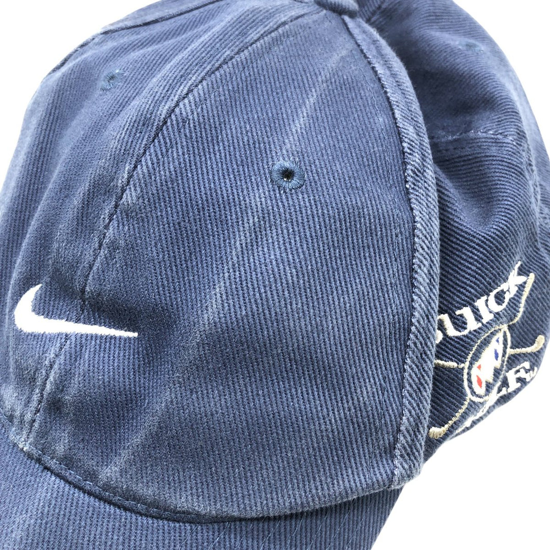 00'S Nike Tiger Woods Buick Golf Baseball Cap Free Size cotton navy blue type Vintage Second Hand