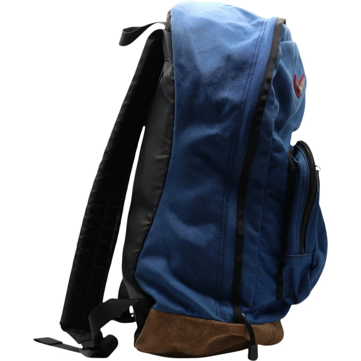 90'S Nike Bottom Leather Backpack Vintage Nylon blue type Vintage Second Hand