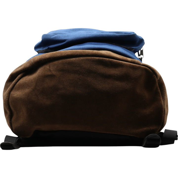 90'S Nike Bottom Leather Backpack Vintage Nylon blue type Vintage Second Hand