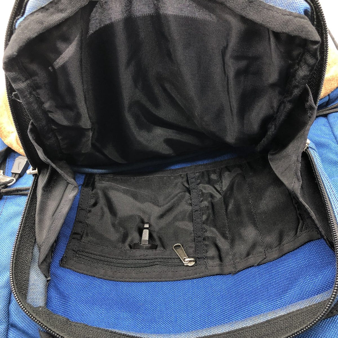 90'S Nike Bottom Leather Backpack Vintage Nylon blue type Vintage Second Hand