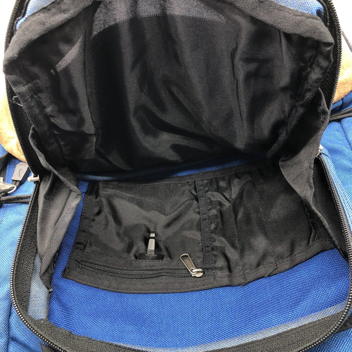 90'S Nike Bottom Leather Backpack Vintage Nylon blue type Vintage Second Hand