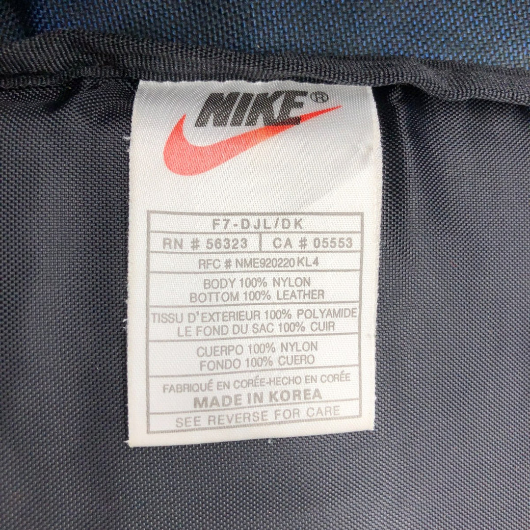 90'S Nike Bottom Leather Backpack Vintage Nylon blue type Vintage Second Hand