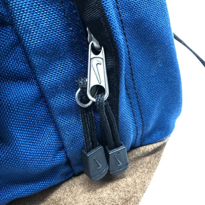 90'S Nike Bottom Leather Backpack Vintage Nylon blue type Vintage Second Hand
