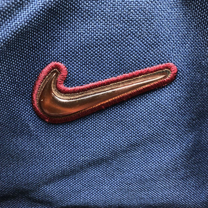 90'S Nike Bottom Leather Backpack Vintage Nylon blue type Vintage Second Hand