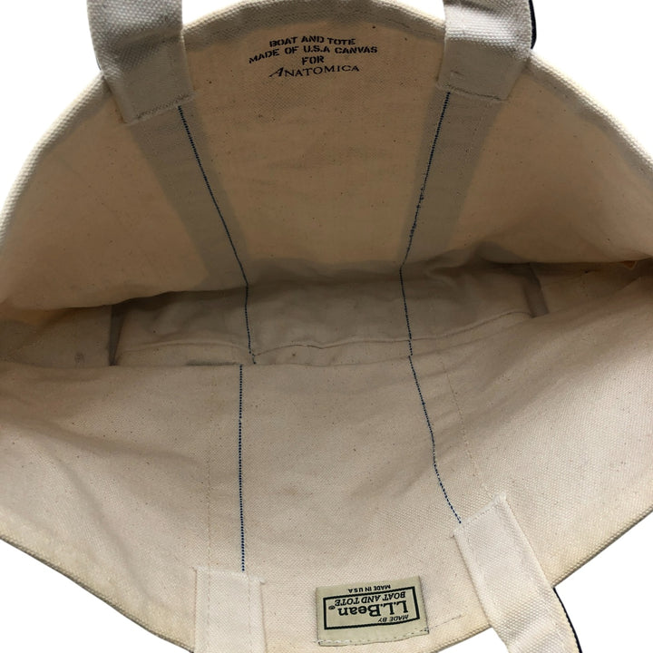 00'S LLBean BOAT AND TOTE ANATOMICA Tote Bag Made in USA Vintage cotton unbleached Vintage Second Hand