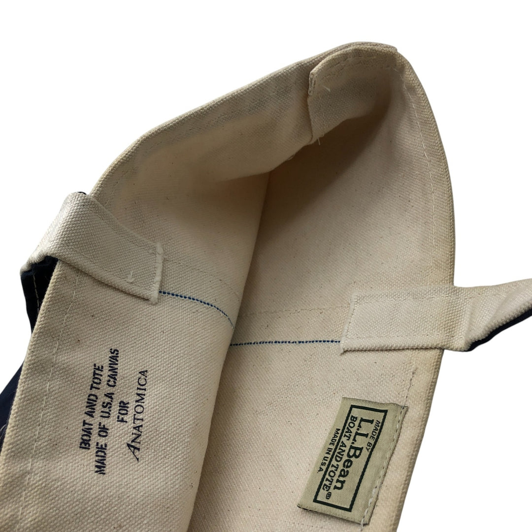 00'S LLBean BOAT AND TOTE ANATOMICA Tote Bag Made in USA Vintage cotton unbleached Vintage Second Hand