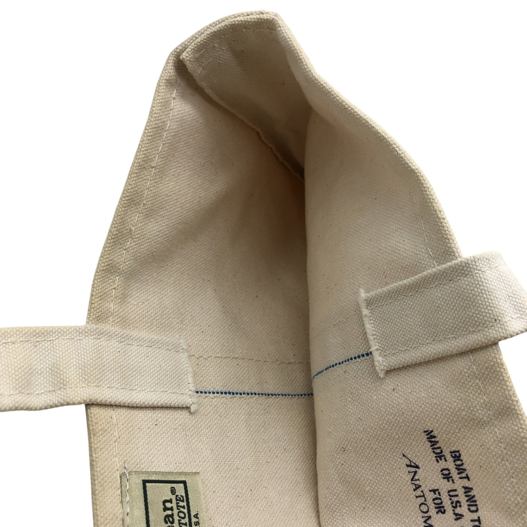 00'S LLBean BOAT AND TOTE ANATOMICA Tote Bag Made in USA Vintage cotton unbleached Vintage Second Hand