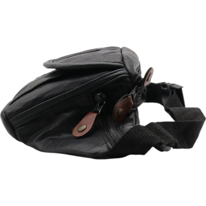 Cascade Falls Waist Bag genuine leather black type Vintage Second Hand