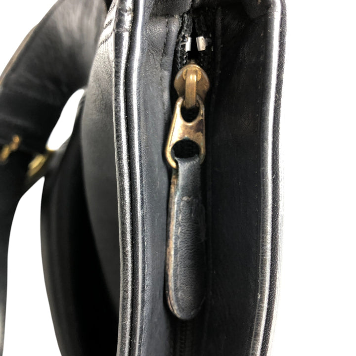 90'S Coach Old Coach Shoulder Bag, Made in USA, Vintage genuine leather black type Vintage Second Hand