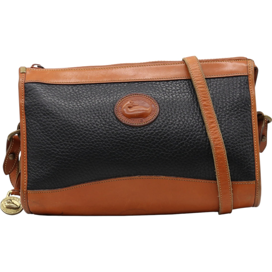 70'S Dooney & Bourke 2WAY Clutch Bag Shoulder Bag Made in USA Vintage genuine leather brown type Vintage Second Hand