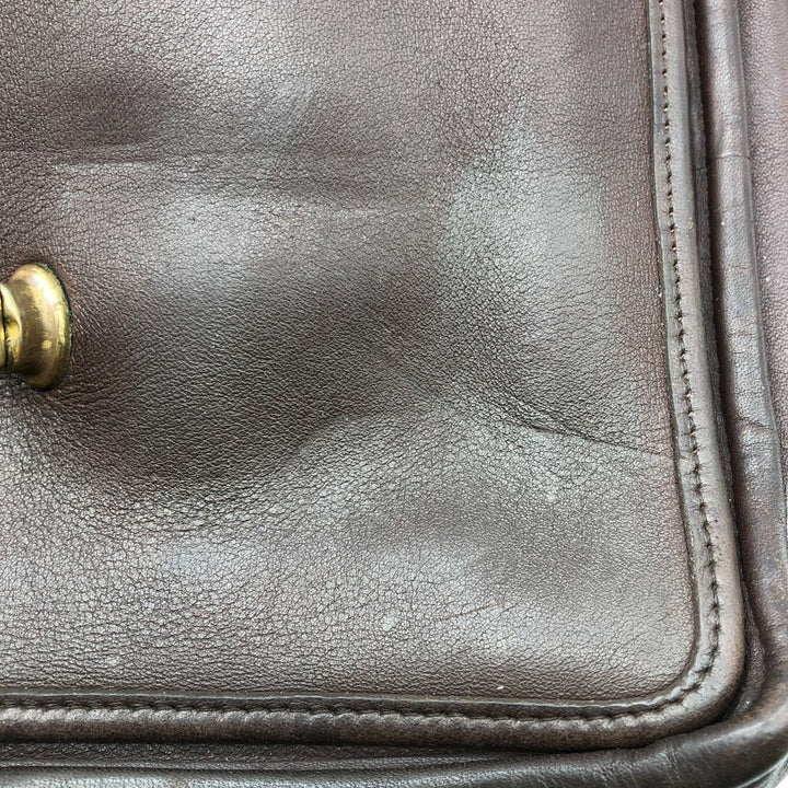 Vintage 1980'S Coach Station Bag, Turnlock 2-Way Shoulder Bag, Made in USA genuine leather brown type Vintage Second Hand