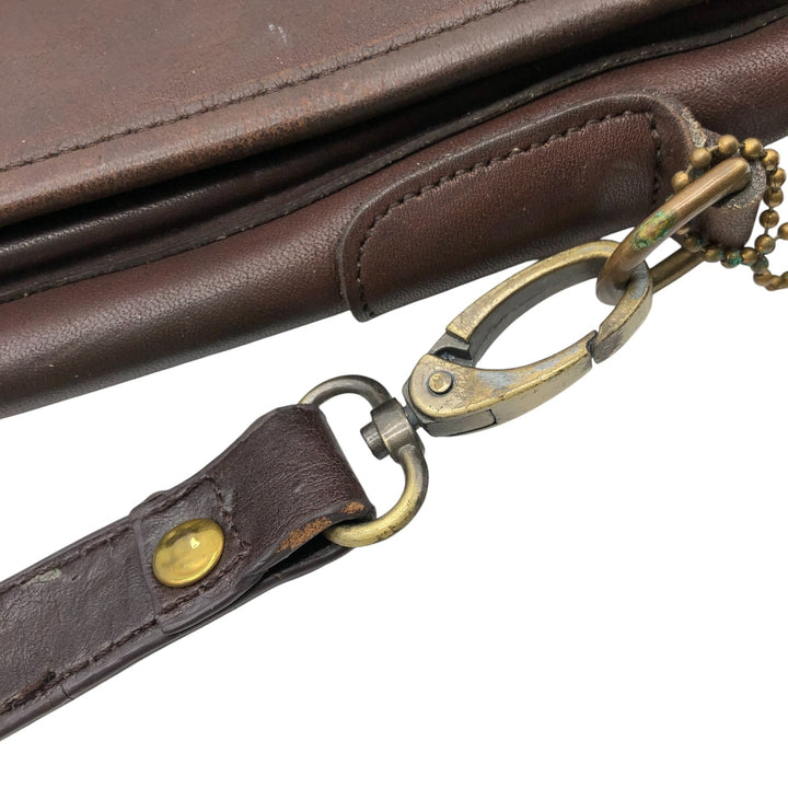 Vintage 1980'S Coach Station Bag, Turnlock 2-Way Shoulder Bag, Made in USA genuine leather brown type Vintage Second Hand