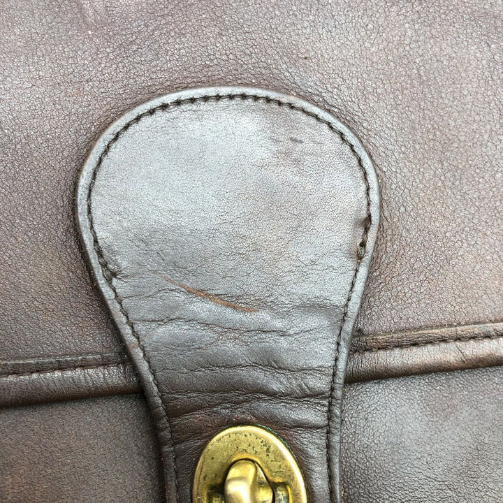 Vintage 1980'S Coach Station Bag, Turnlock 2-Way Shoulder Bag, Made in USA genuine leather brown type Vintage Second Hand
