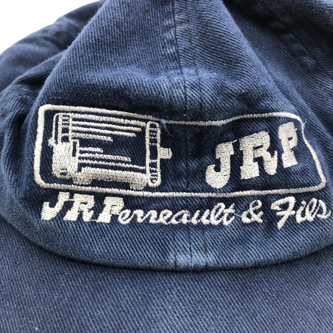 JRP Advertising Baseball Cap Free Size cotton navy blue type Vintage Second Hand