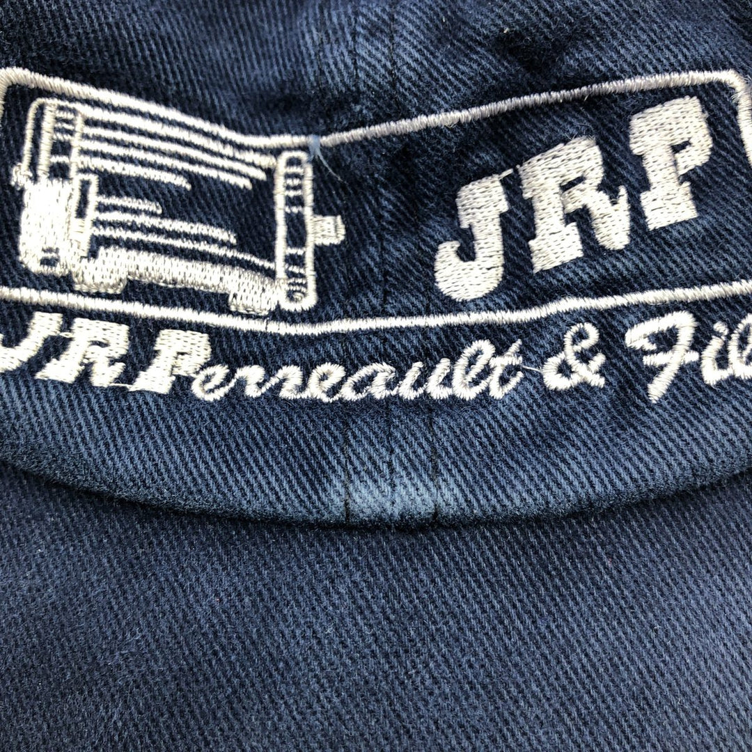 JRP Advertising Baseball Cap Free Size cotton navy blue type Vintage Second Hand