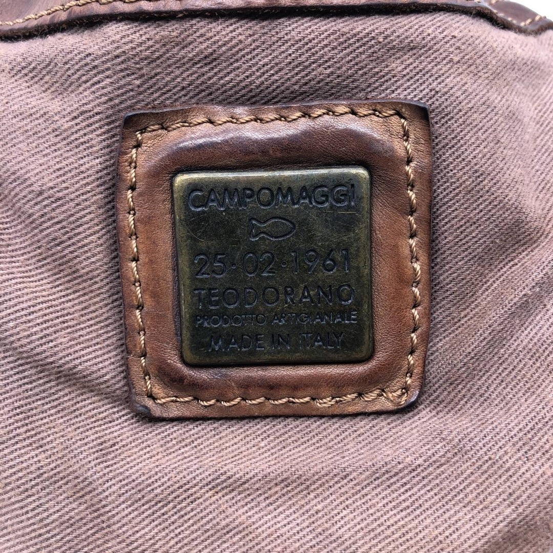 Campomaggi Camouflage Pattern Shoulder Bag, Made in Italy genuine leather brown type Vintage Second Hand