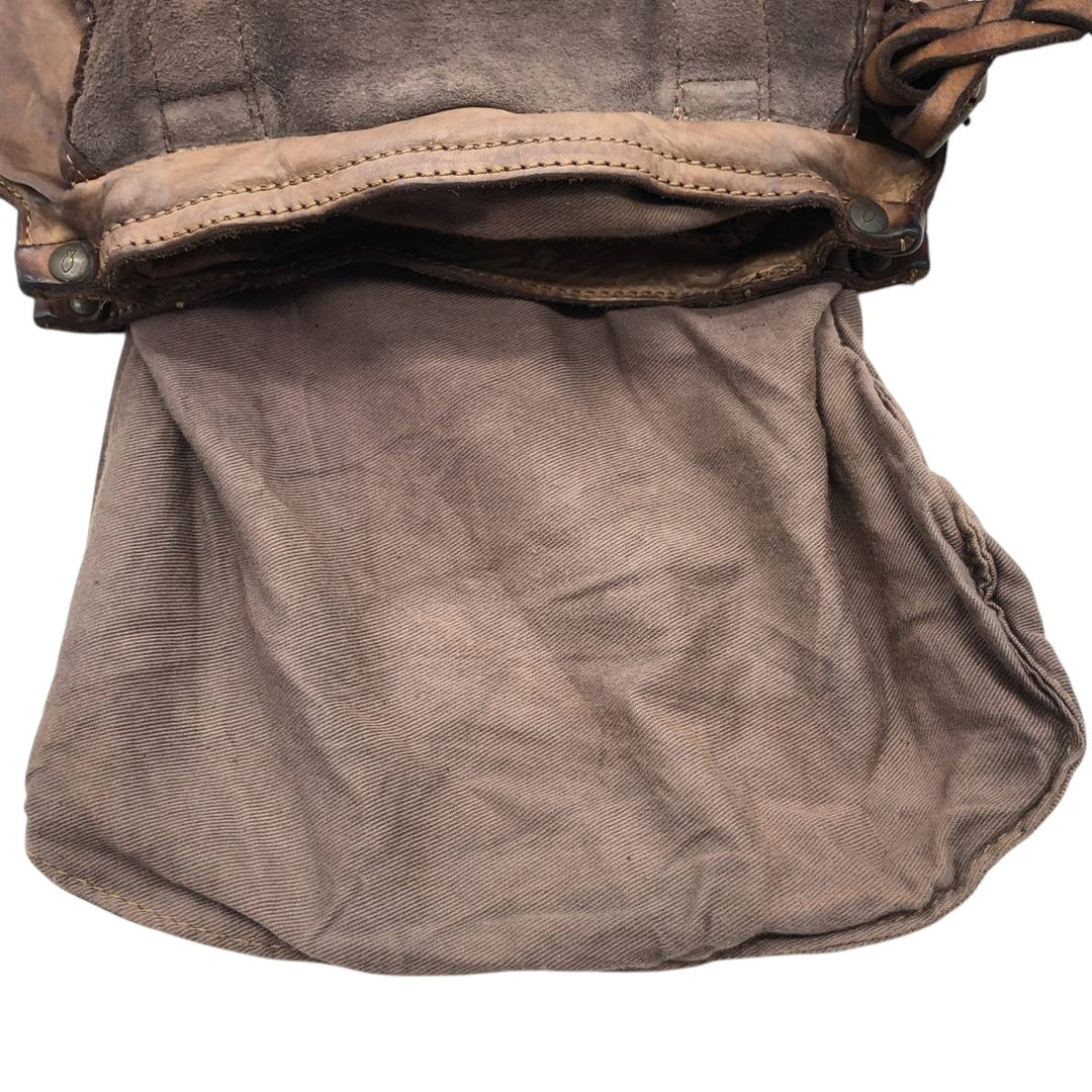 Campomaggi Camouflage Pattern Shoulder Bag, Made in Italy genuine leather brown type Vintage Second Hand