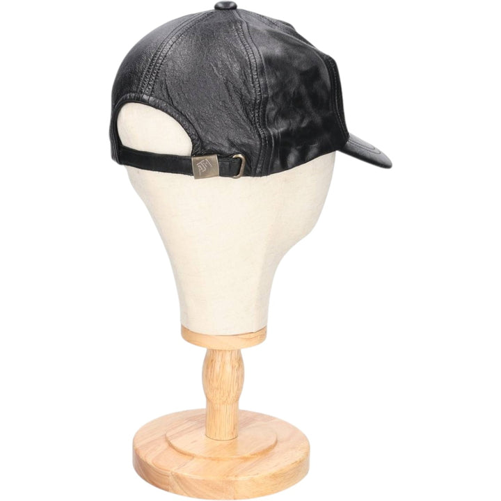 ATM ENERGY TECH Advertising Leather Cap, One Size Fits All, Vintage genuine leather black type Vintage Second Hand