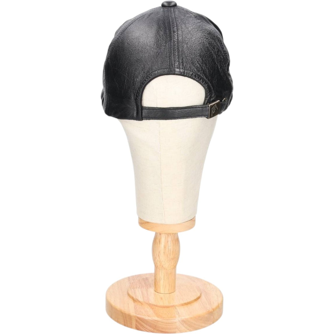 ATM ENERGY TECH Advertising Leather Cap, One Size Fits All, Vintage genuine leather black type Vintage Second Hand